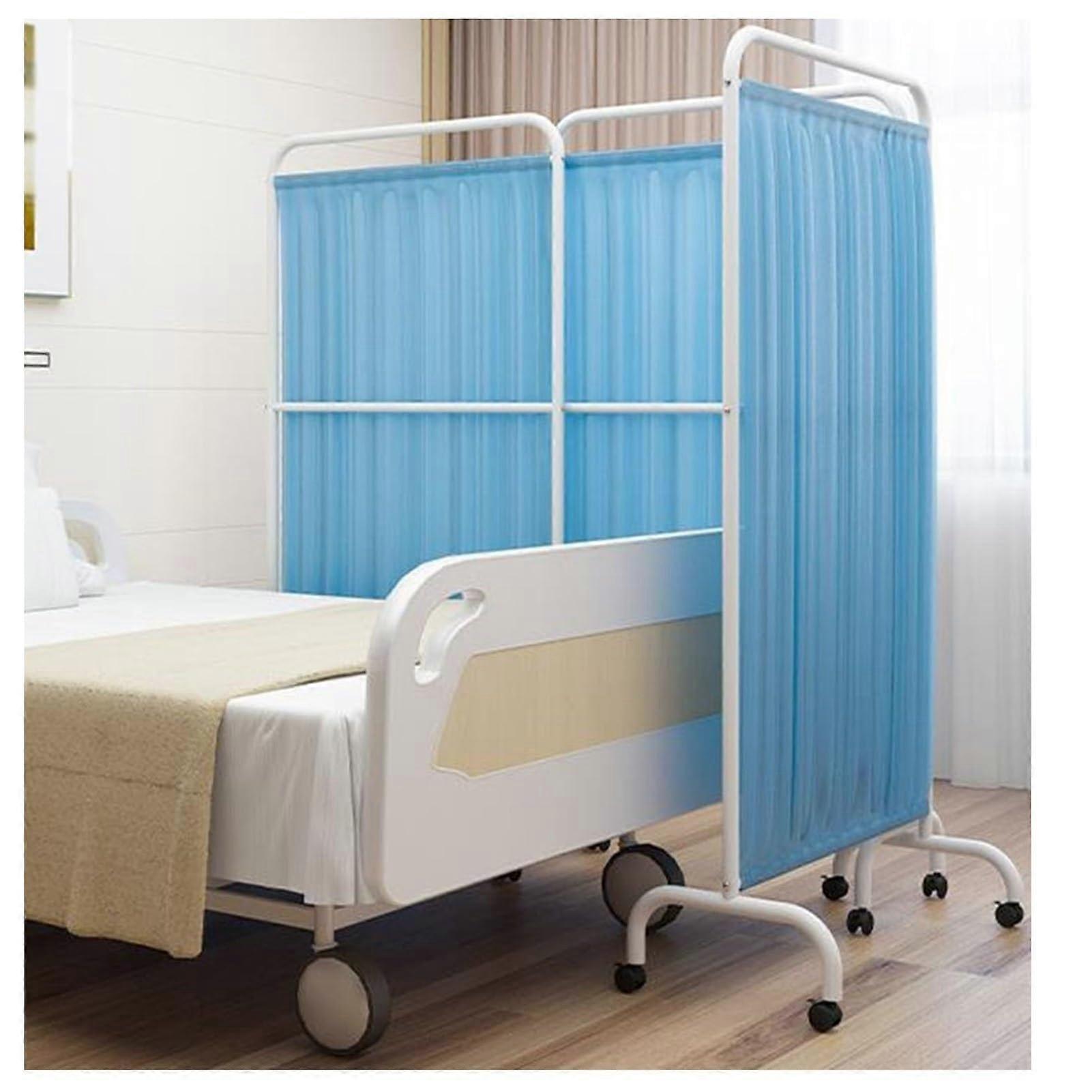 Foldable Room Divider Temporary Fence, Mobile Medical Privacy Screen, Steel Frame Room Partition