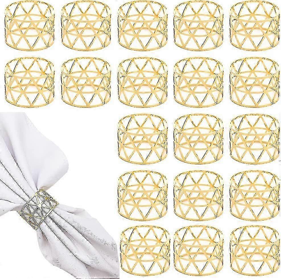 20 stk serviett ringer gull, metall serviett ringer serviett spenner forlater serviett ringer for bryllupsfest middag jubileum bord midtstykker