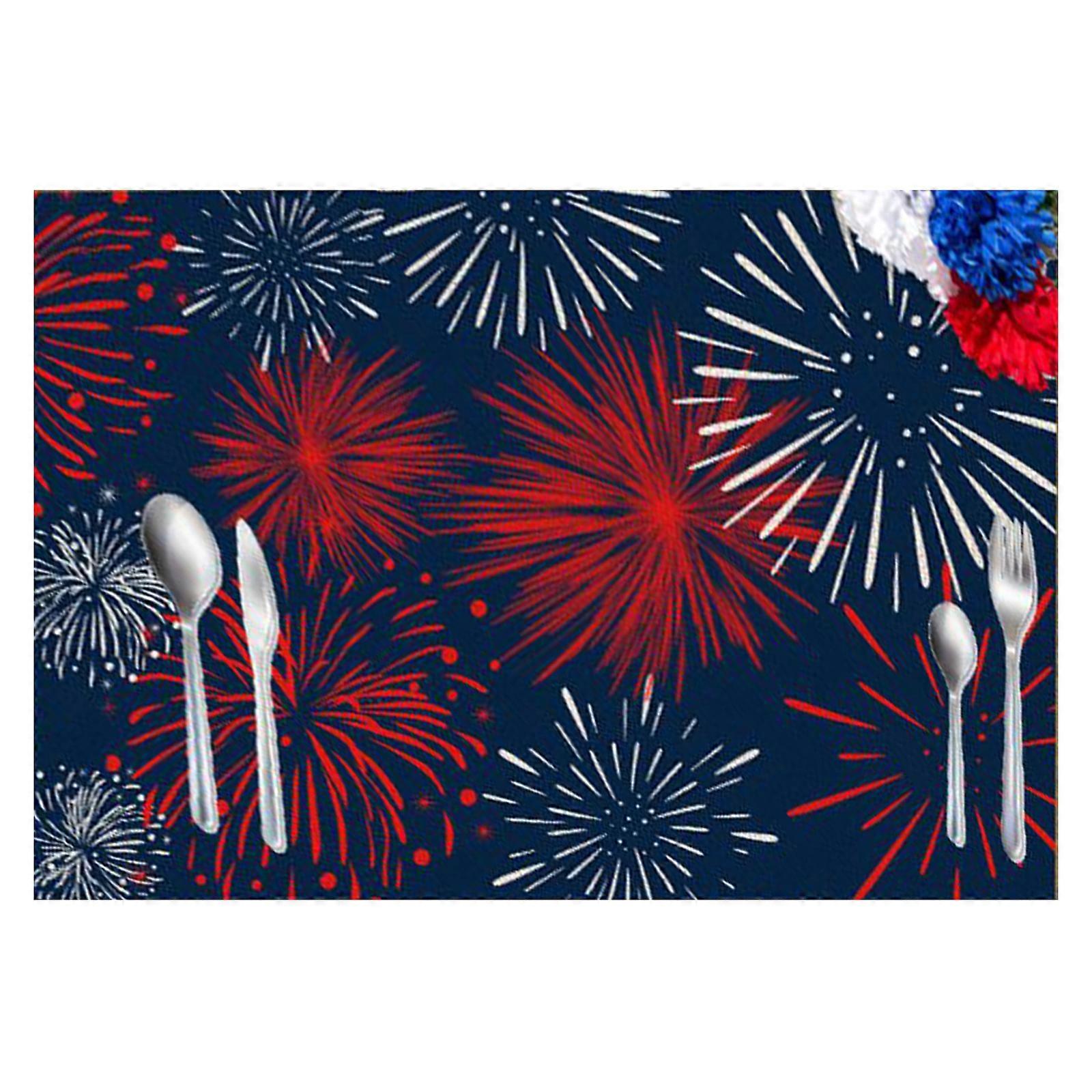 4th of July Placemats Patriotic Memorial Day Table Mats for Party Kitchen Dining Decoration