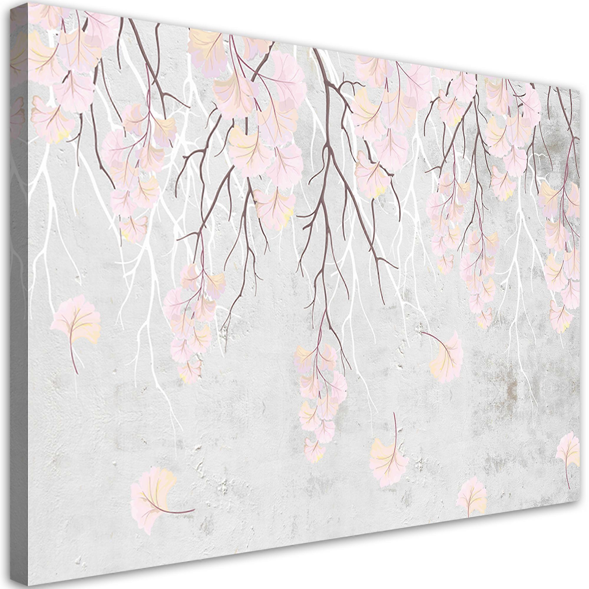 Lienzo Hojas cayendo estilo boho - 120x80