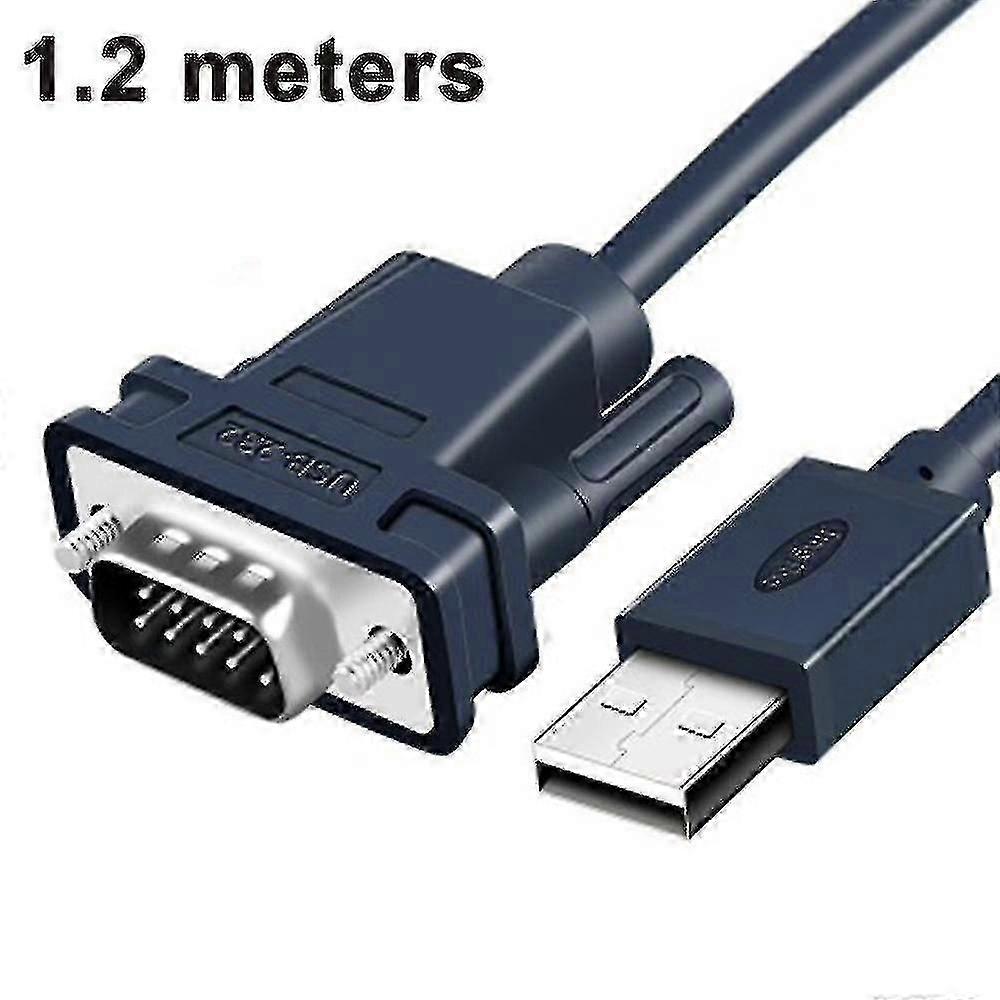 Usb zu Rs232 Serieller Adapter 1,2 m USB zu Seriell Konverter Db9 9-poliger Port Rs232-Kabel Kompatibel mit FCY Glück