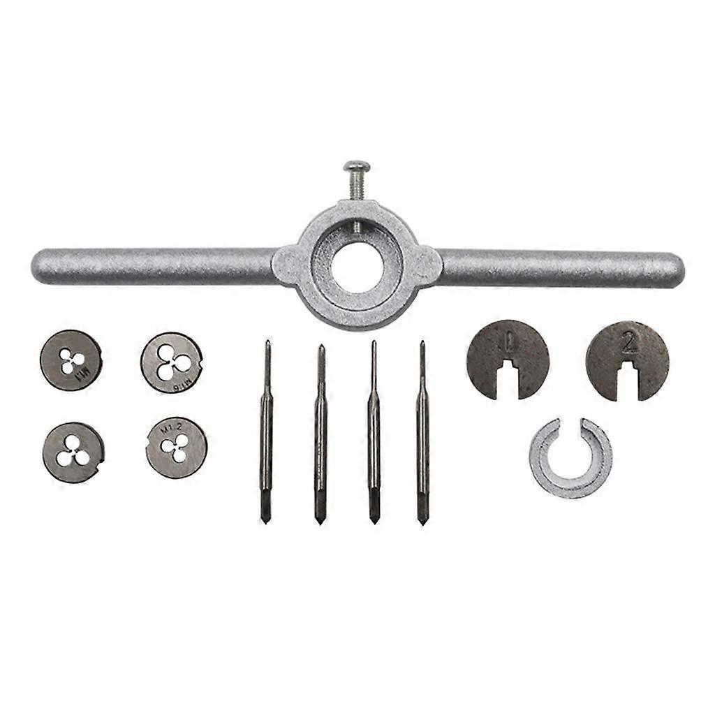 1Set HSS Metric Taps Dies Wrench Handle Kit M1.6 Screw Thread Making