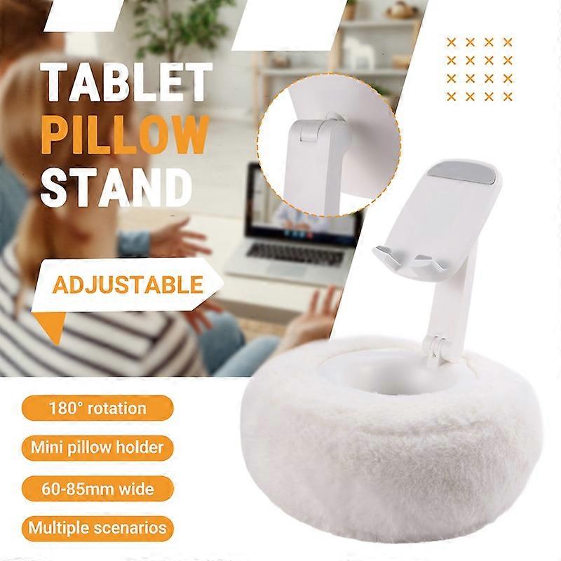 For Pillow Stand Reading Support 360° Phone Holder White