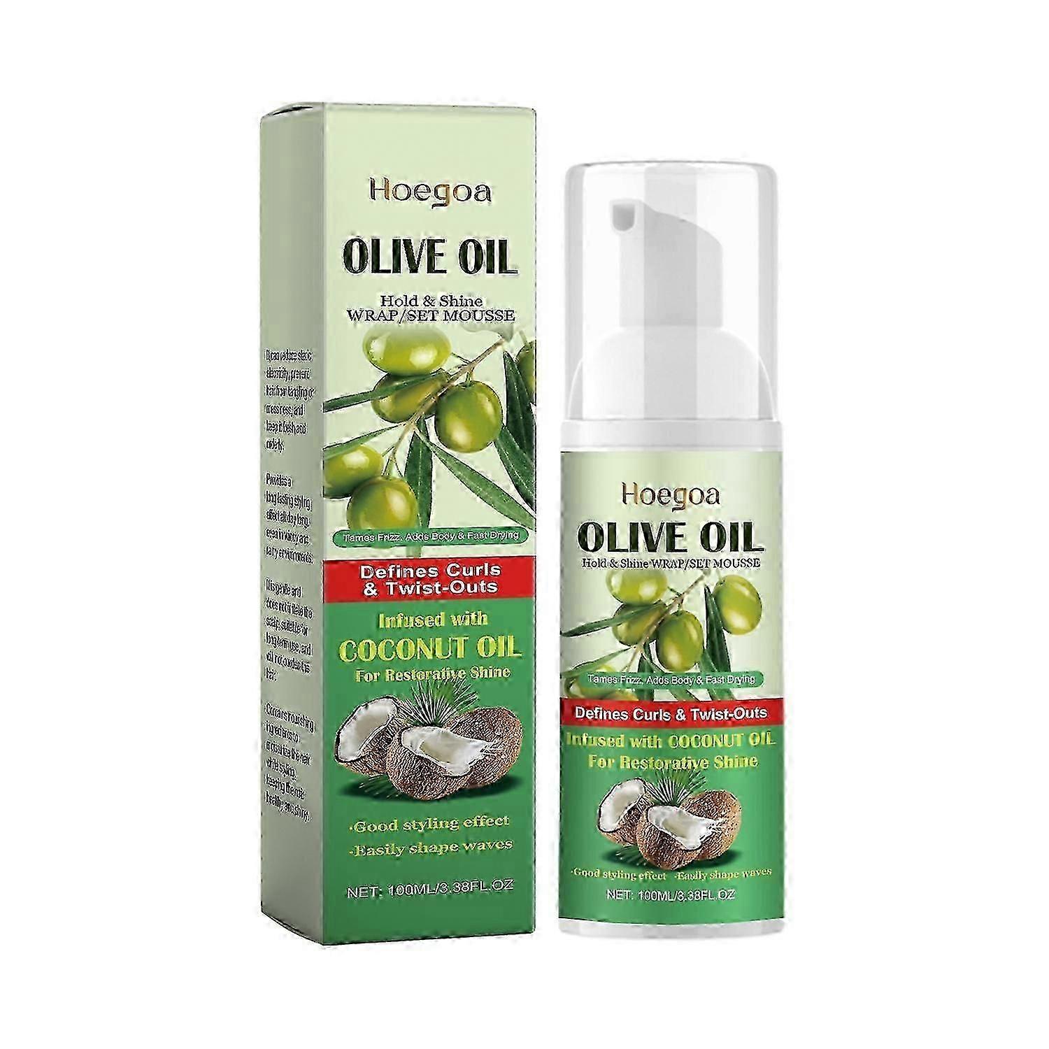 Hoegoa hair styling foam mousse refreshing oil control light curling fluffy long-lasting styling dry