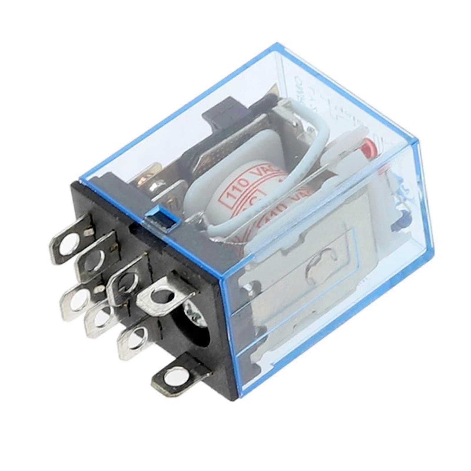 LY2NJ HH62P Electronic Relay 10A DPDT 8 Pins Coil for DC12V AC110V 220V LED Lamp (Size: AC 12V)