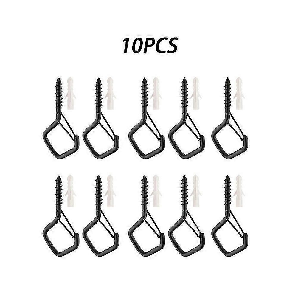 10 PCS Square Snap Safety Hooks Diamond Shaped Hangers Sturdy Anti-Drop Q-Type Hooks