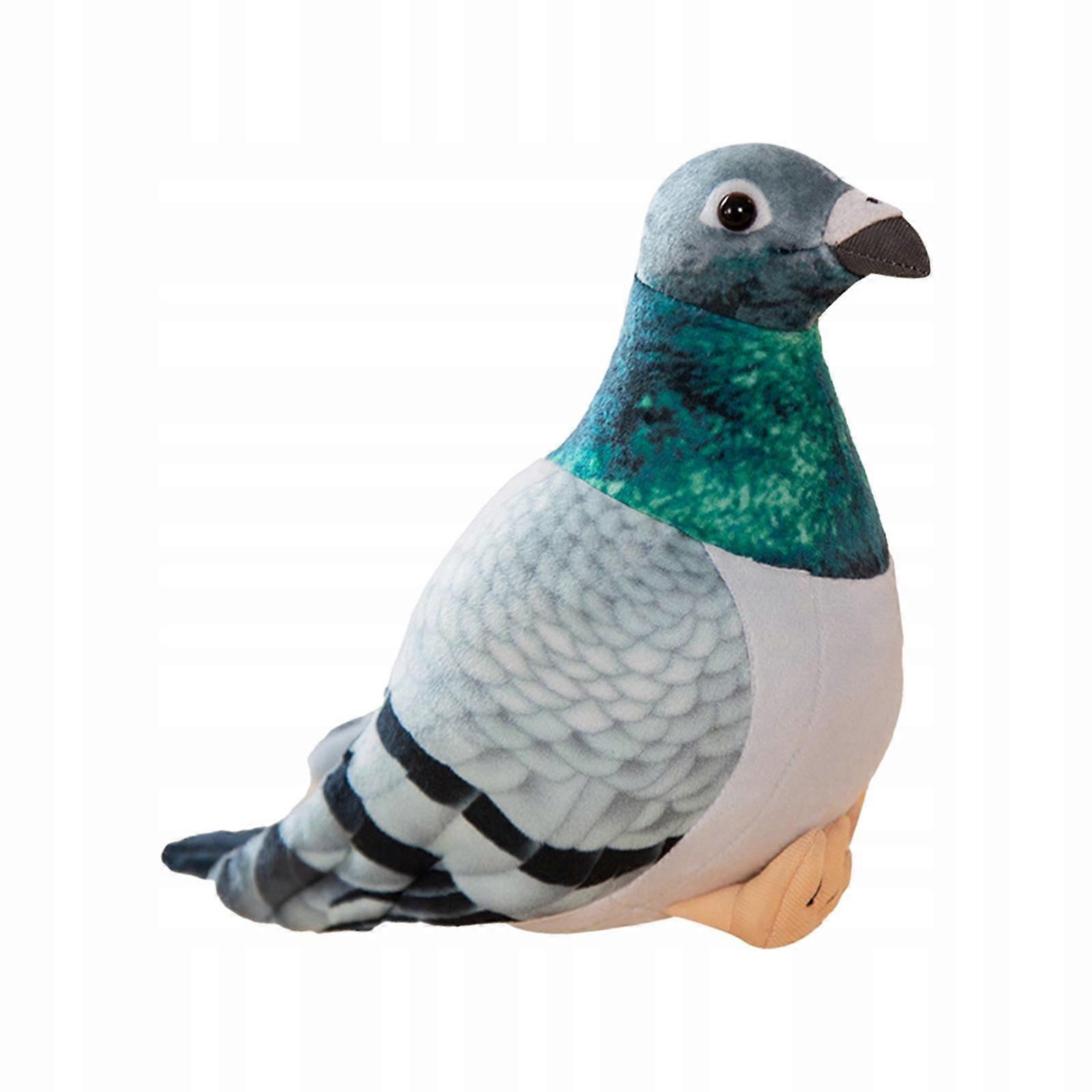 ぬいぐるみ 鳩の仲間 寝るおもちゃ かわいい 鳩 グリーン グレー