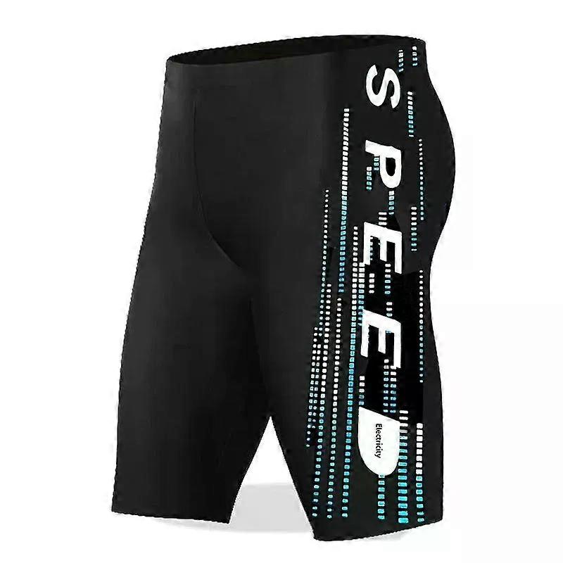 Men's Anti-Embarrassing Five-Point Swimwear Plus Size Quick-Dry Professional Bath Swimsuit