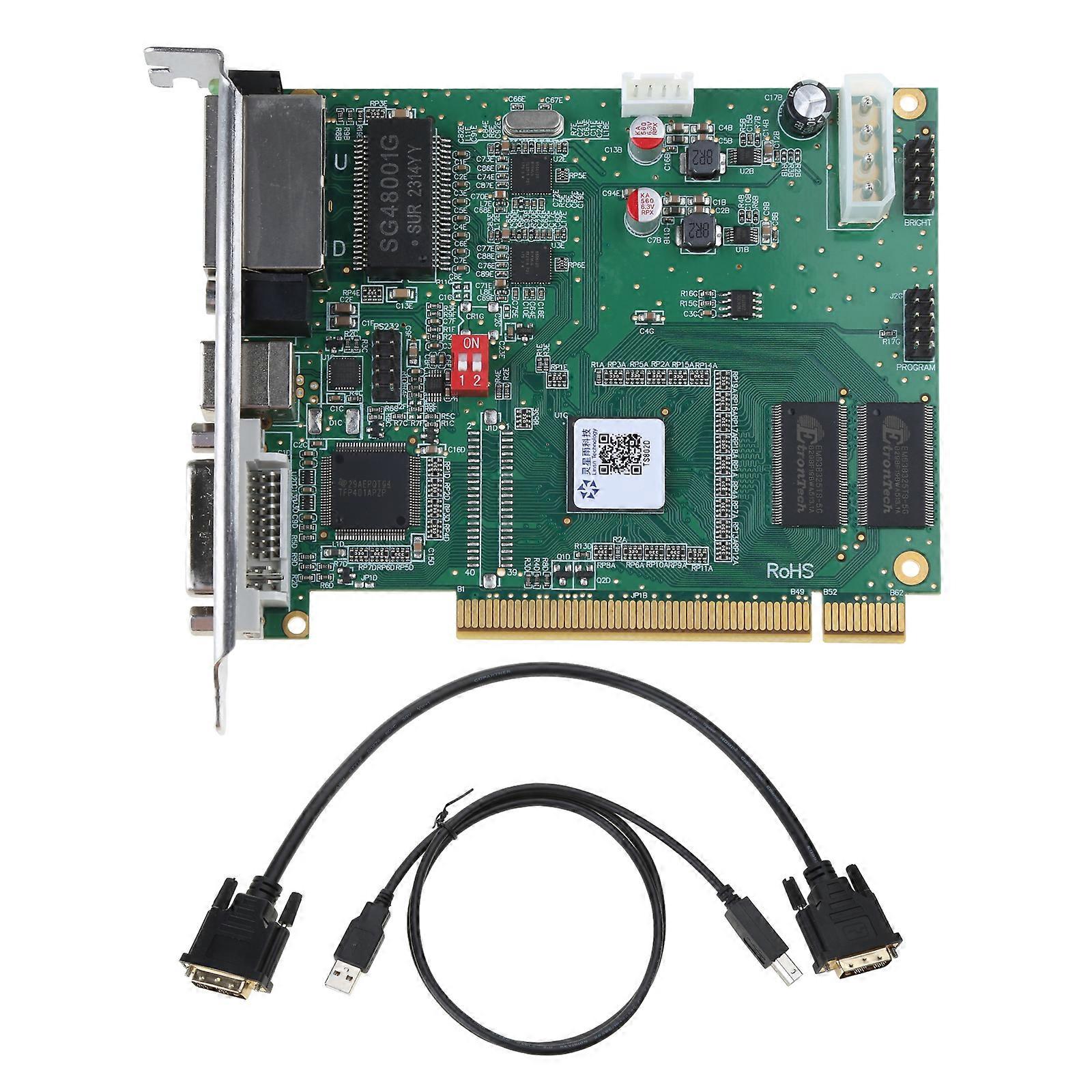 TS802D Synchronous LED Screen Display Video-Control Card Full Color Sending Card 60Hz 30Hz Output Double Network Port