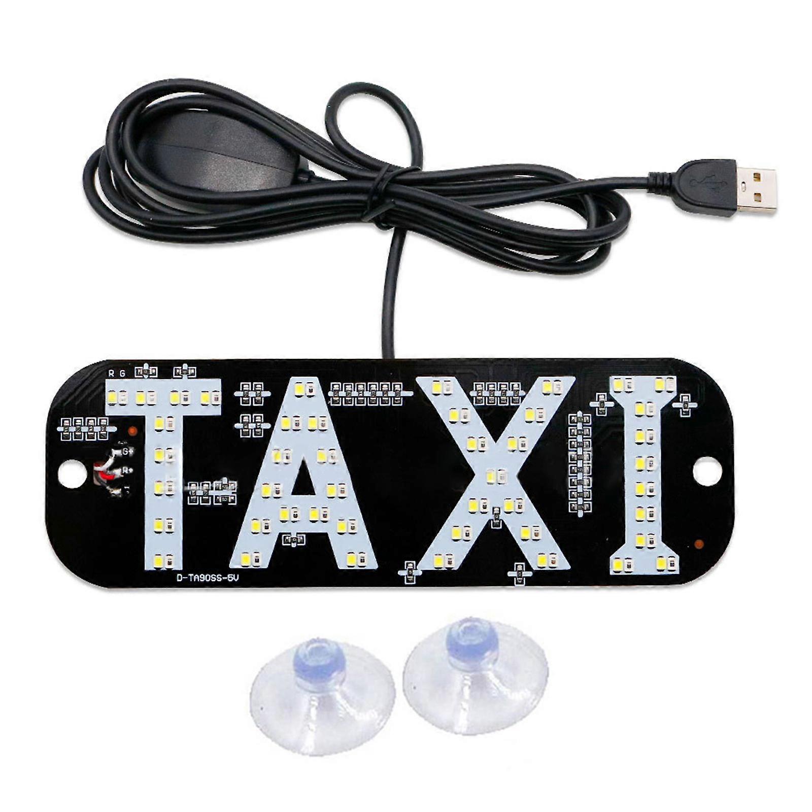 Car Windscreen Cab Indicator Taxi Sign Bulb 2 Colors Windshield Taxi Guiding Lights Windscreen Cab Indicator Light Decor
