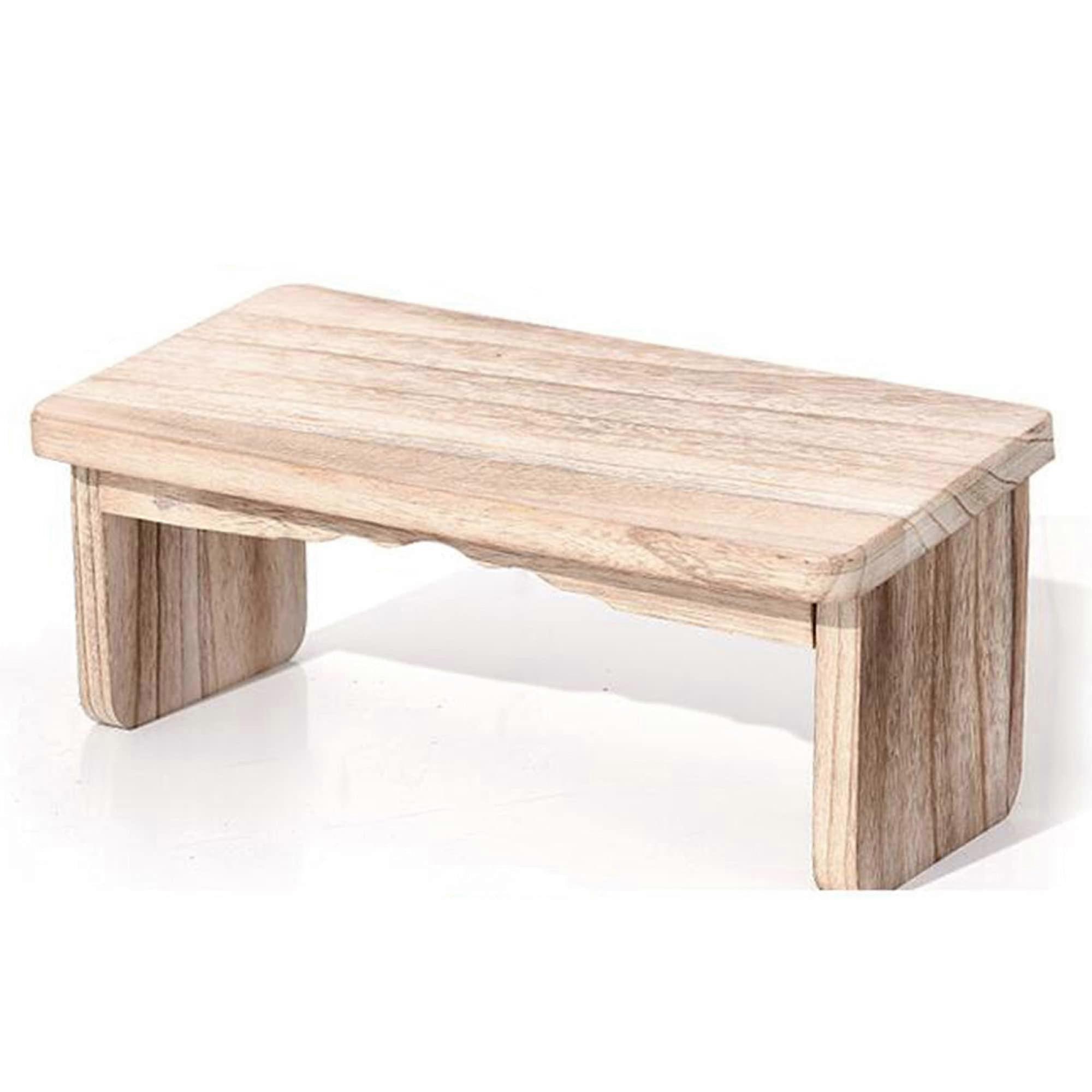 Foldable Solid Wood Meditation Stool, Yoga Kneeling Bench with Oblique Legs