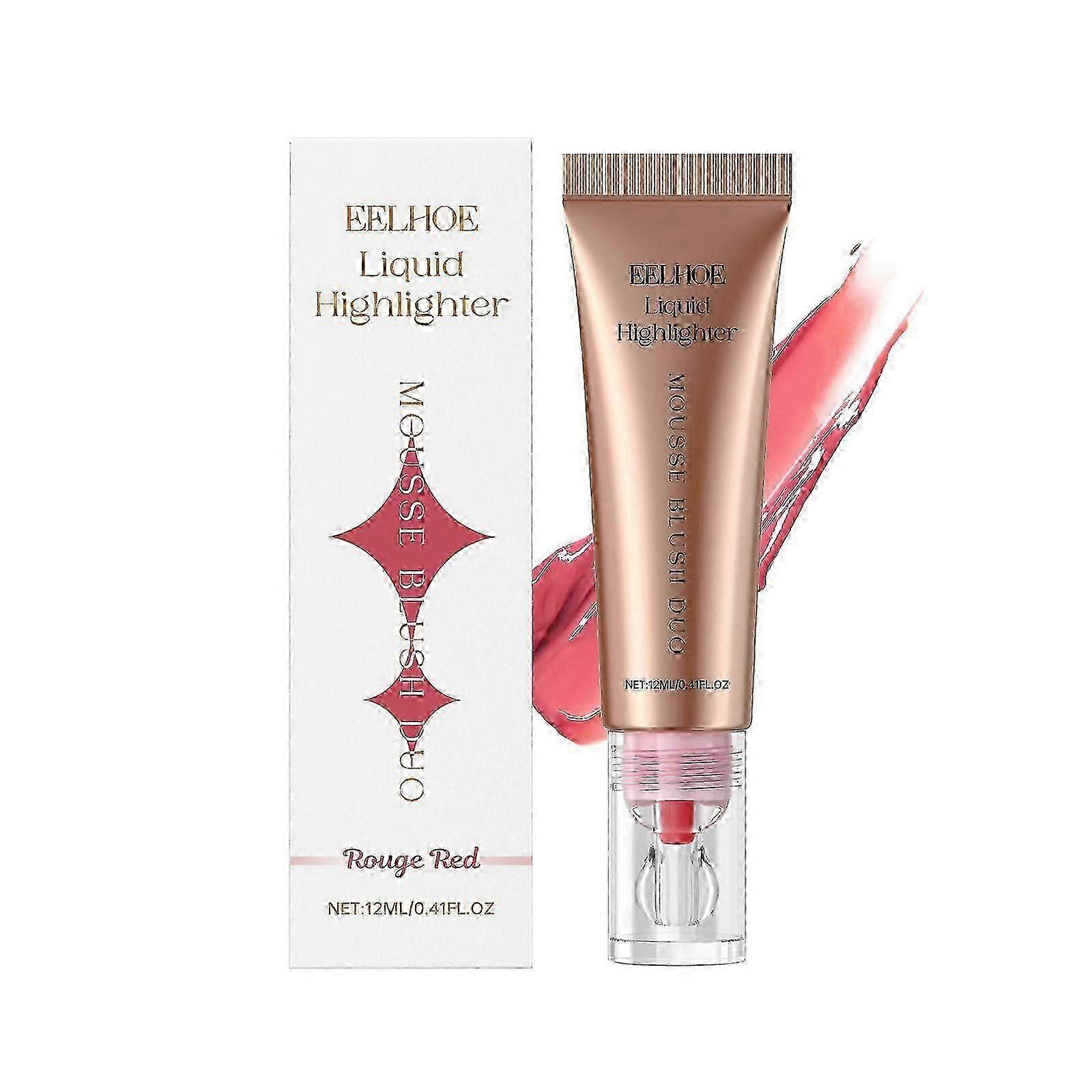 Eelhoe Liquid Highlighter Blush Cream Natural Lightweight Matte Contouring Highlighter Multi-Functional Facial Blush Cream