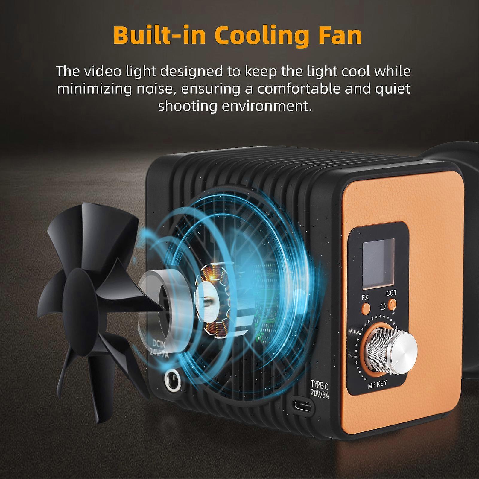 Portable COB LED Video Light: Compact, Powerful, Adjustable with 10 Scene Effects