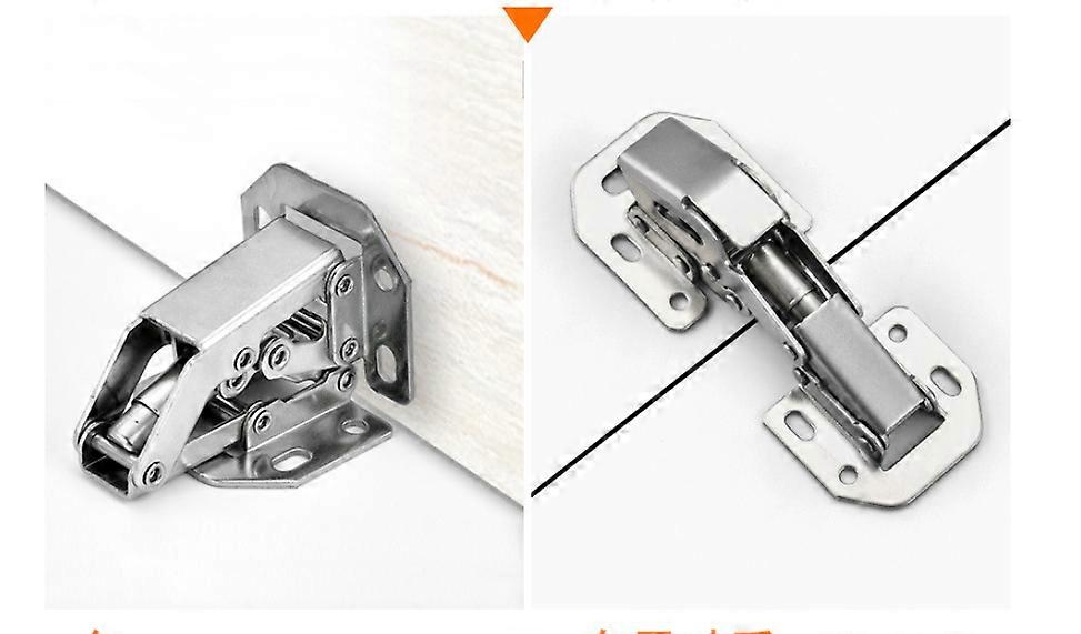 Cabinet Hinges with Buffer, Easy to Install Steel Hinges for Reliable Use