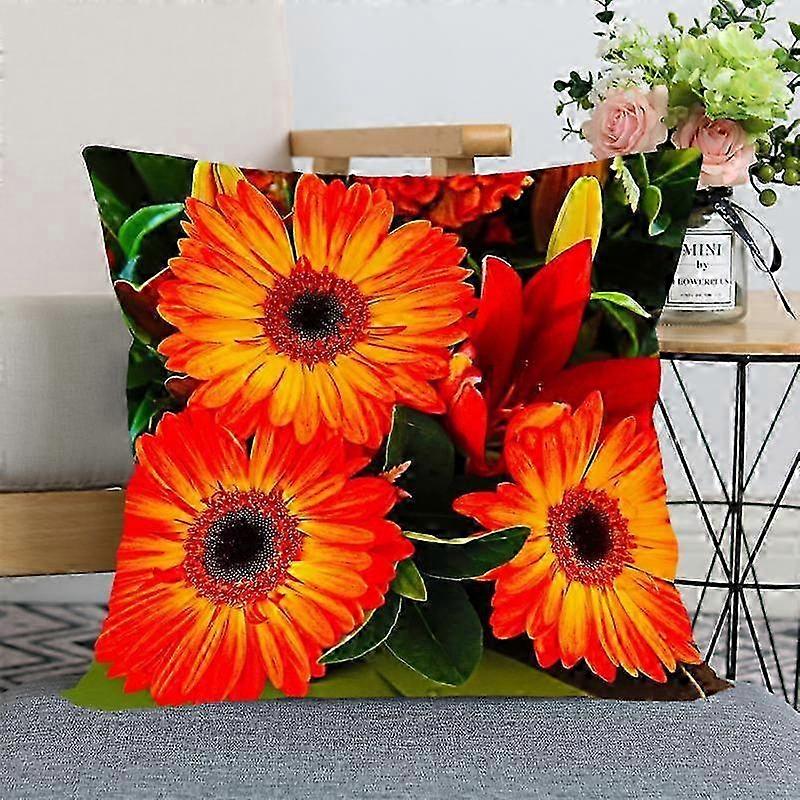 Decorative Square Pillowcase with Soft Design for Bedroom Home Office