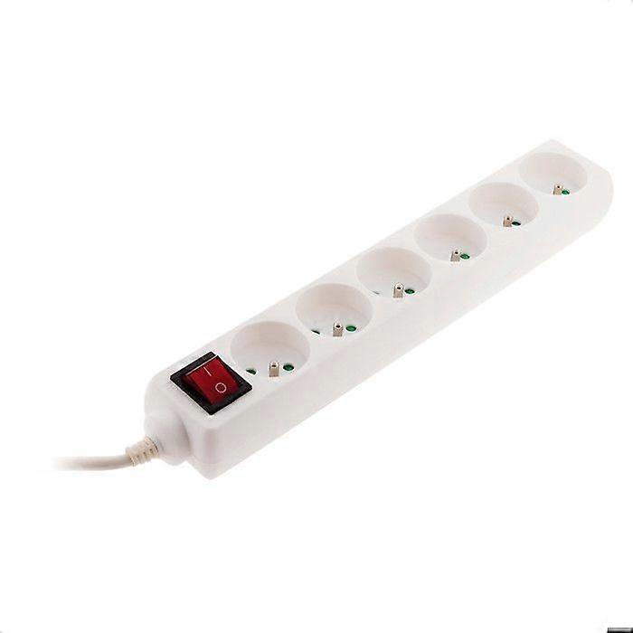 Power Strip - ZENITECH - 6 Sockets - With Switch - White
