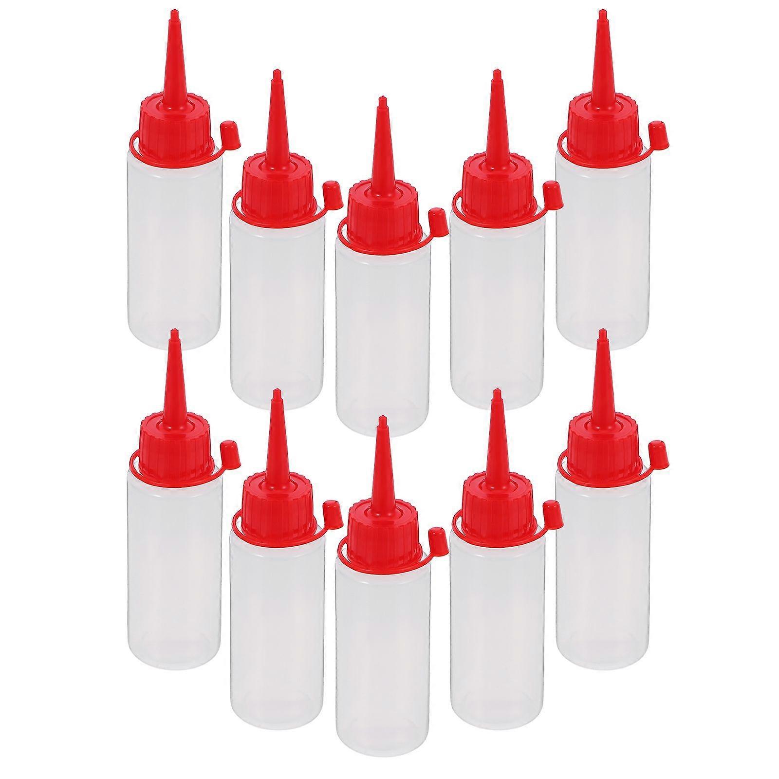 Clear Plastic Bottles With Applicator Tip 10pcs Squeeze Bottles Plastic Condiment Squeeze Bottles For Storing Acrylic Paint Pouring Glue Crafts Projec