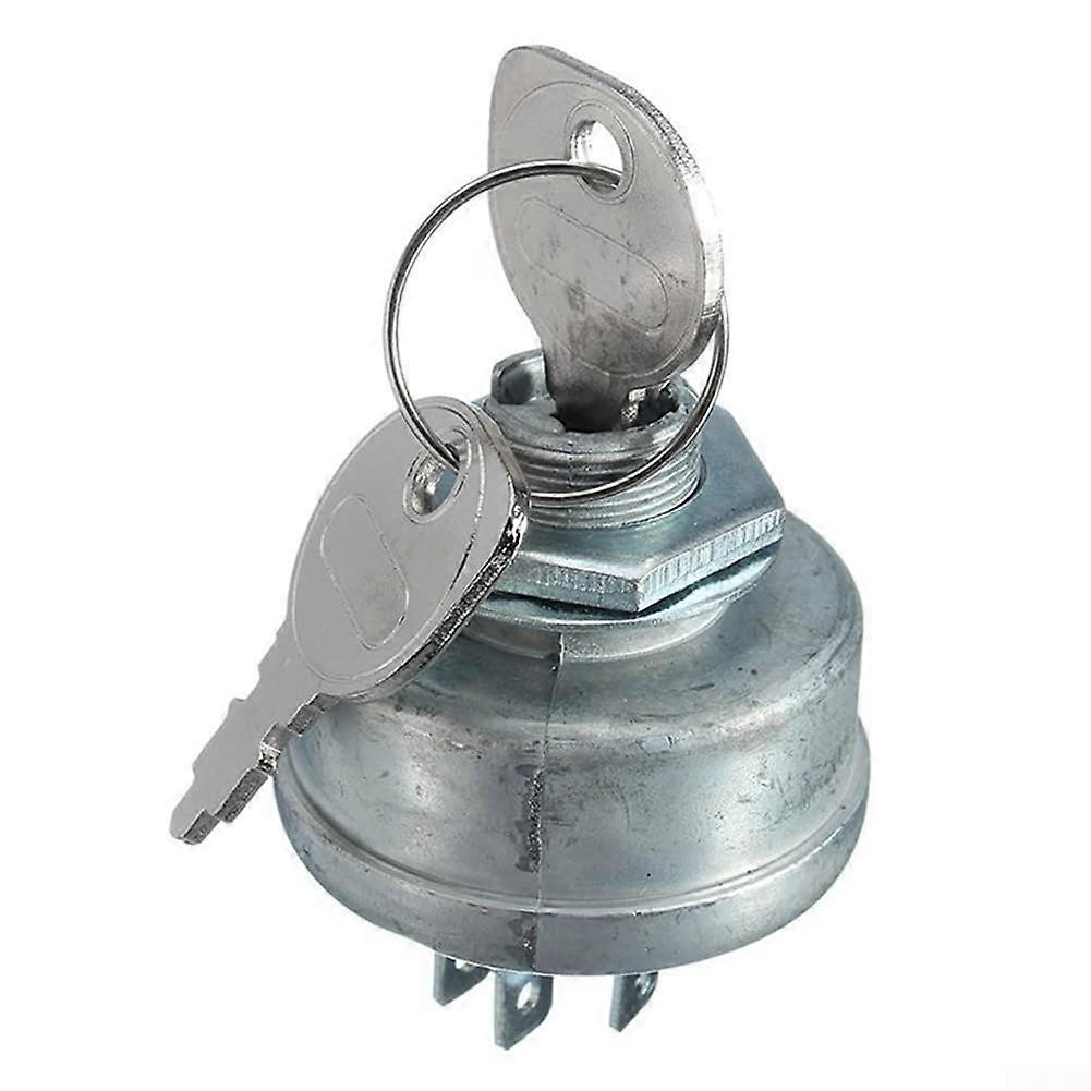 Ignition Starter Switch for Lawn Mower Tractor - Key Ignition, Compatible with Various Models, Durable Design