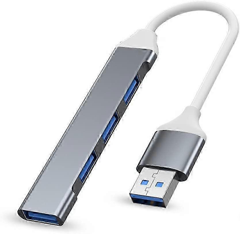 USB 3.0 Hub with Type C, 4-Port High Speed Splitter for PC Accessories