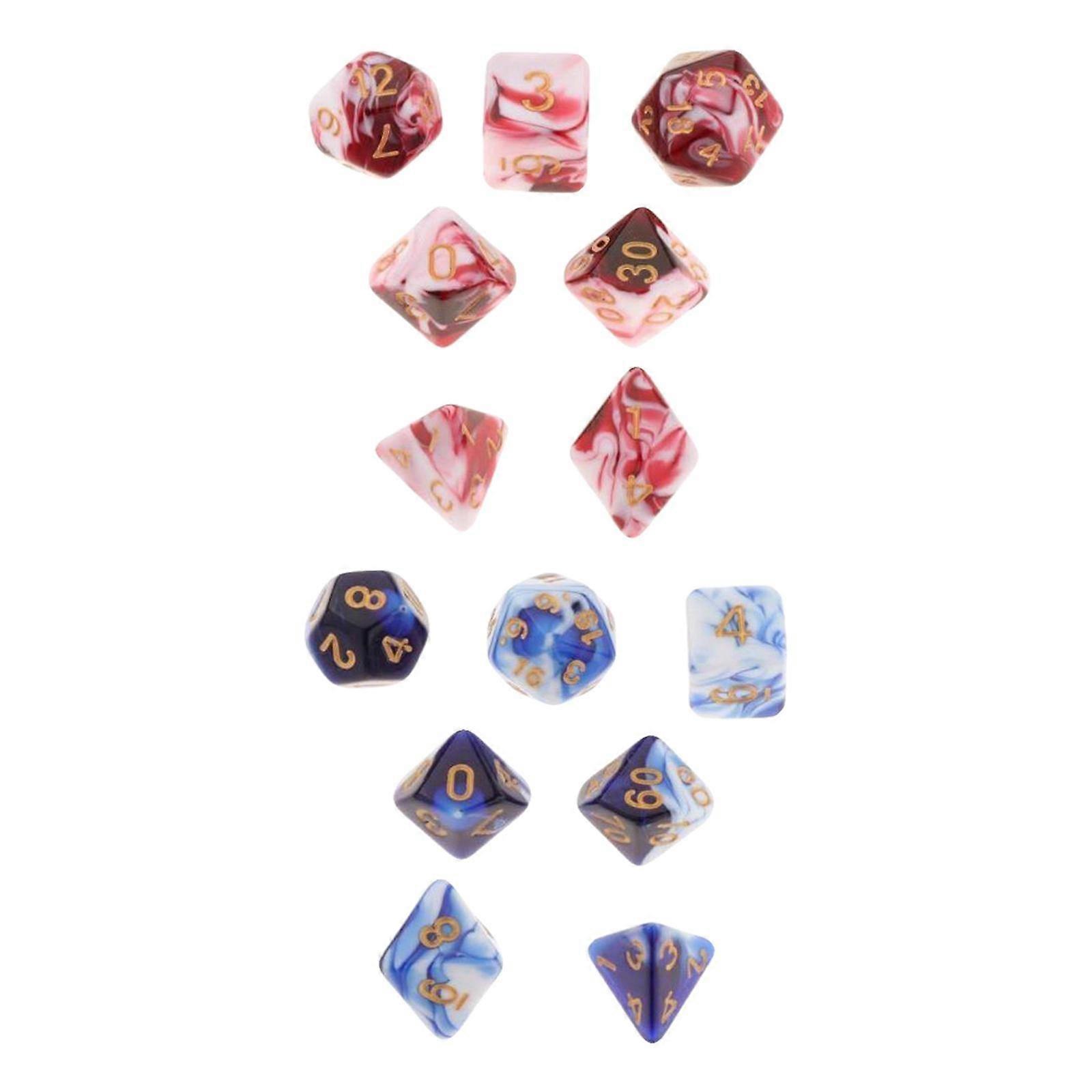 14 brikker brætspil Polyedrisk Double- Spil