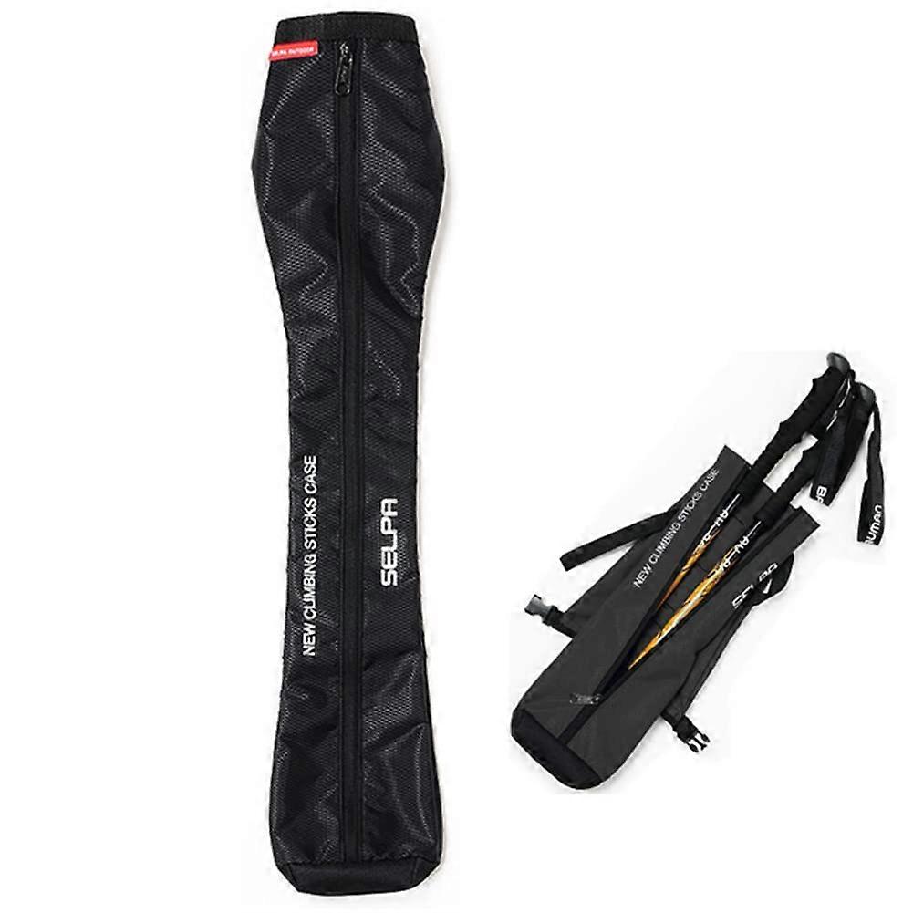 Walking Stick Bag Carry Bag Trekking Pole Carry Bag Zipper Walking Stick Walking Stick Storage Black