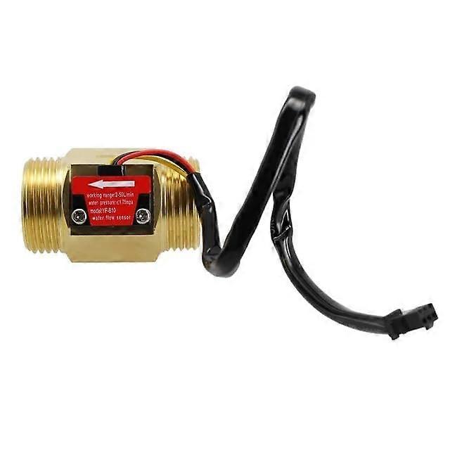 Flow Meter YF-B10, 13mm Thread, Hall Effect Liquid Flow Sensor, 2-50 L/min, Inline Water Meter