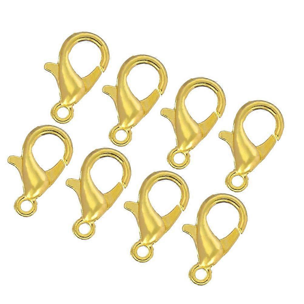 100 قطعة 7x12mm منحني جراد البحر المشابك جراد البحر مخلب المشابك DIY مجوهرات السحابة هوك قلادة DIY السحابات (الذهب)