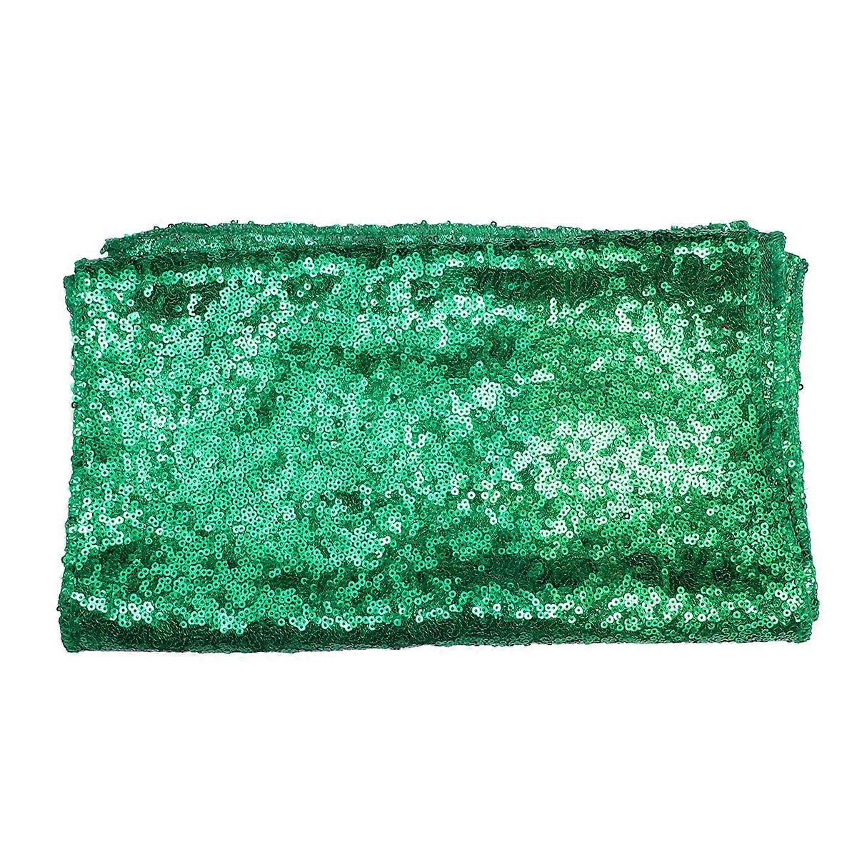 ראנר שולחן חגיגי מלבן מפת שולחן אלגנטי להגן מפני כתמים ירוק 30x275 ס"מ 1 חבילה