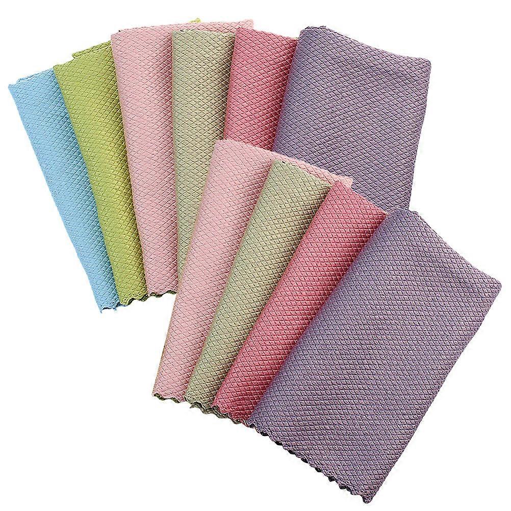 Dusting Cloths Multi-Functional Cleaning Towels Household Items Assorted Color 25X25X0.3CM Wiping 10Pcs