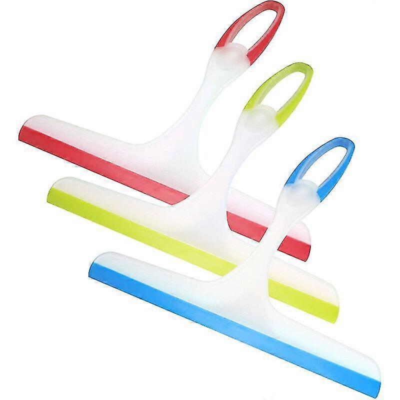 3 Shower Squeegee, Plastic Mirror & Window Cleaner for Bathroom & Floor