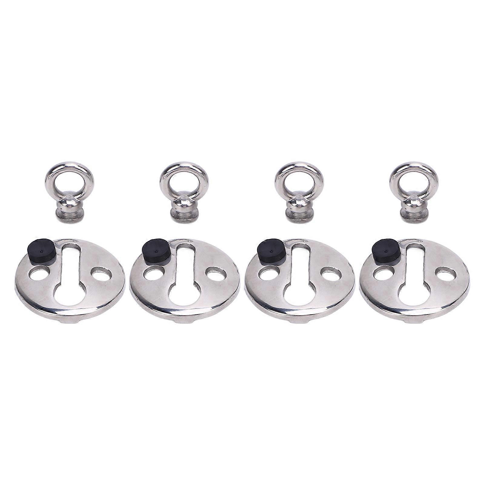 Lot de 4 crochets de fixation pour pare-chocs de bateau, en acier inoxydable poli, à dégagement rapide, pour corde de moins de 1 cm de diamètre