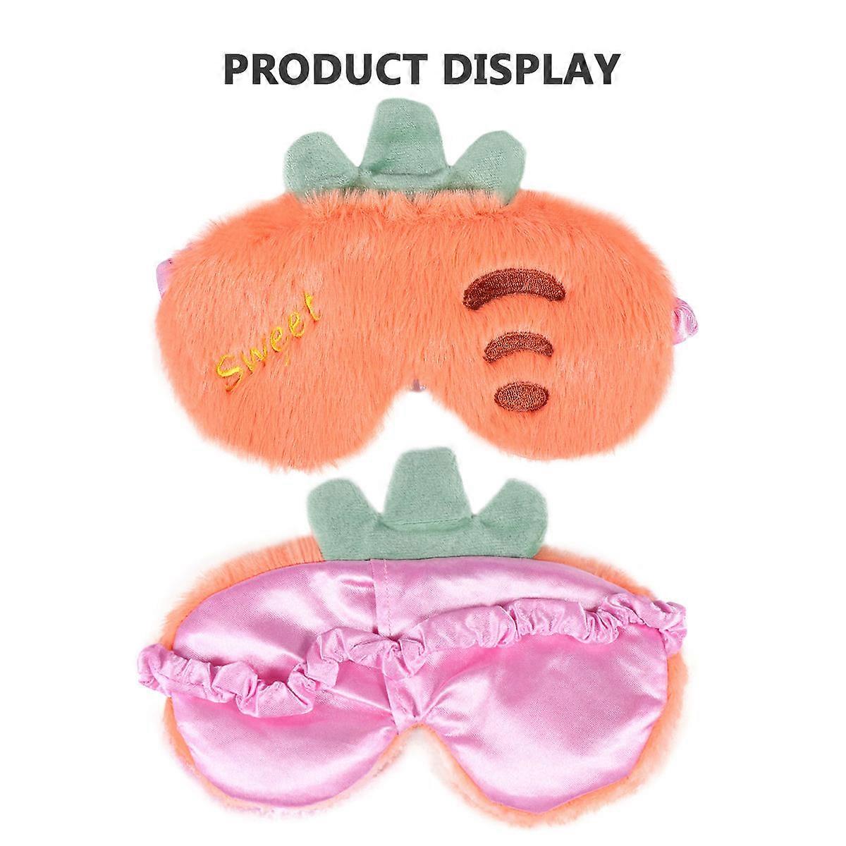 Sleep Masks for Girls Plush Shading Sleep Mask Beauty Salon Use Carrot Shape 18x13x0.5cm Sleep Aid 1Pc