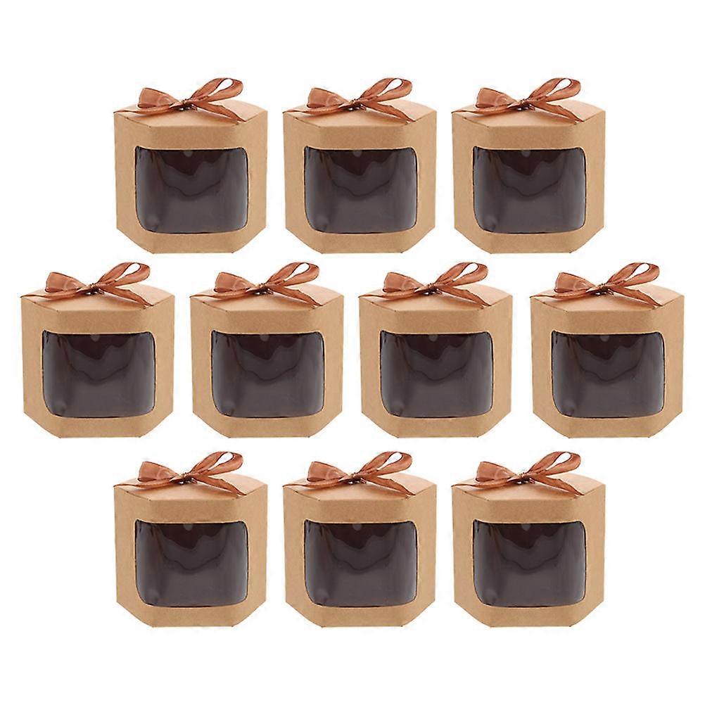 Small Candy Boxes Wrapping Boxes Christmas Party Synthetic Material 13.5X13X13CM Packaging 10Pcs