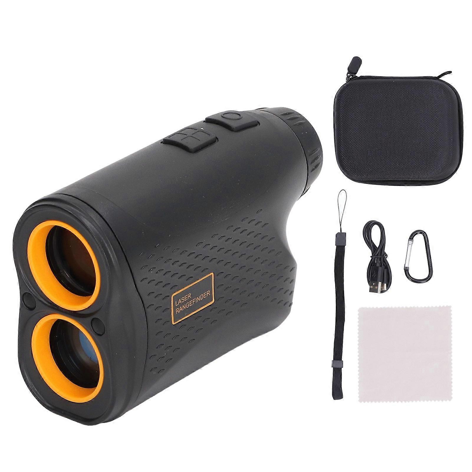 IP54 Waterproof Hunting Rangefinder, 6X Magnification, 700Y LCD Display, Golf Rangefinder for Hunting, Archery, Golf, Black