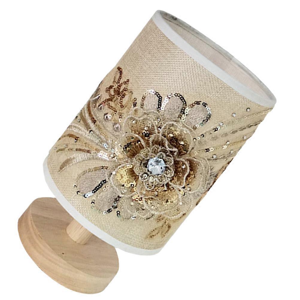 ナイトスタンド用小型ランプ3D花柄デザインUSB電源ゴールデン24.4X13.2X13.2CMLED照明1パック