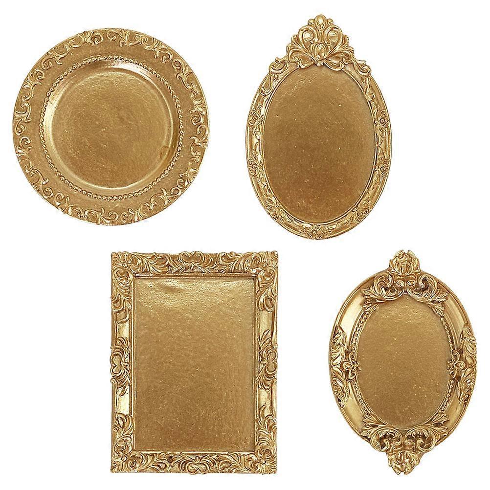 Display Trays Modern Style Resin Serving Tray Homeowners 4Pcs