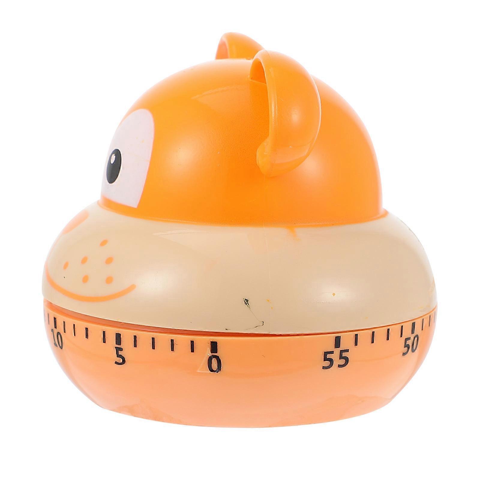 Timer Kitchen Cartoon Cooking Timer For Baking Frying Home Baking 60-Minute Orange 2.6x2.6x2.4In 1Pcs