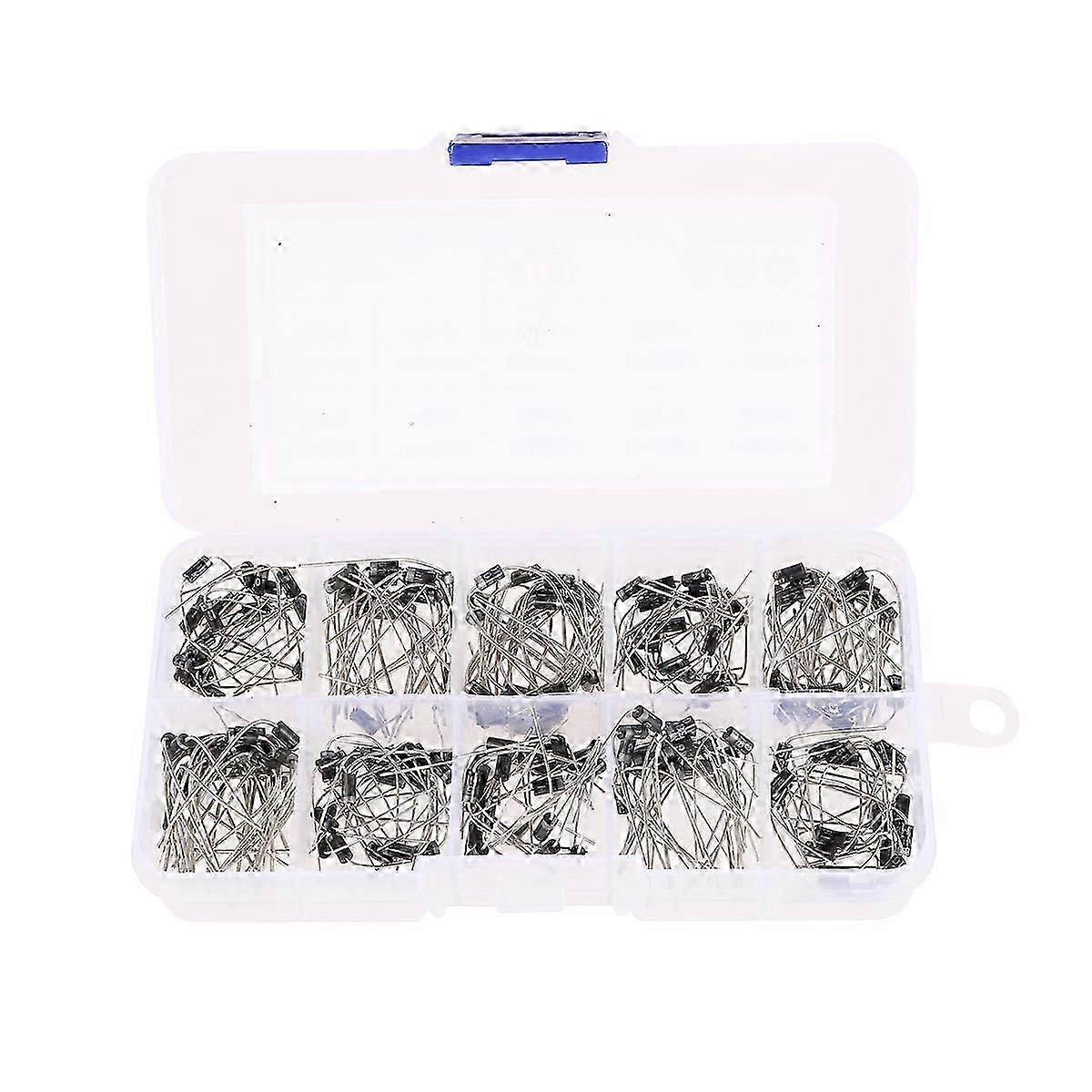 200stk 1N4001 - 1N5819 Belysning pære lamper elektronik komponenter kit lys emitterende dioder dele