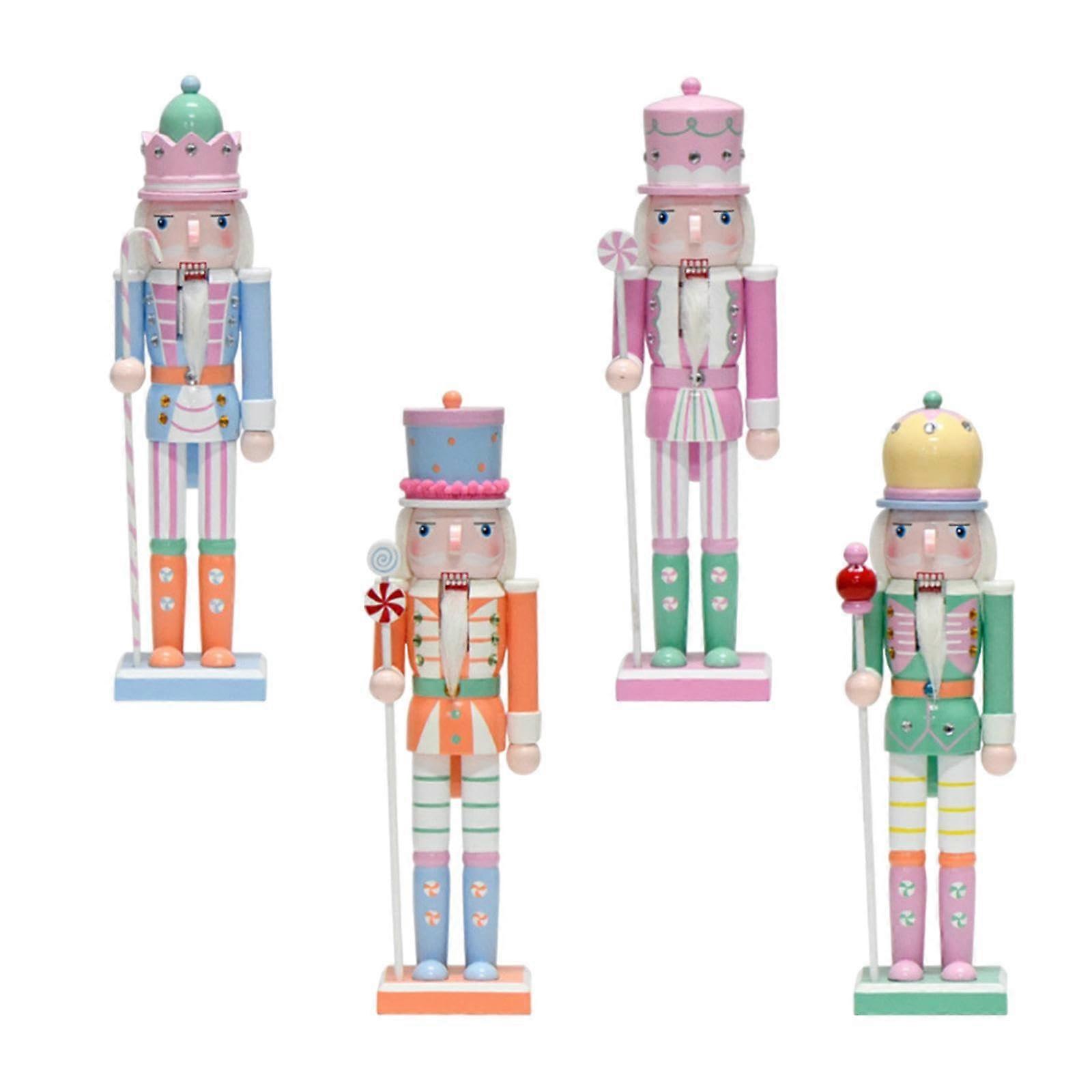 4Pcs 12Inch Christmas Nutcracker Ornaments Set Christmas Nutcracker Nutcracker Ornaments