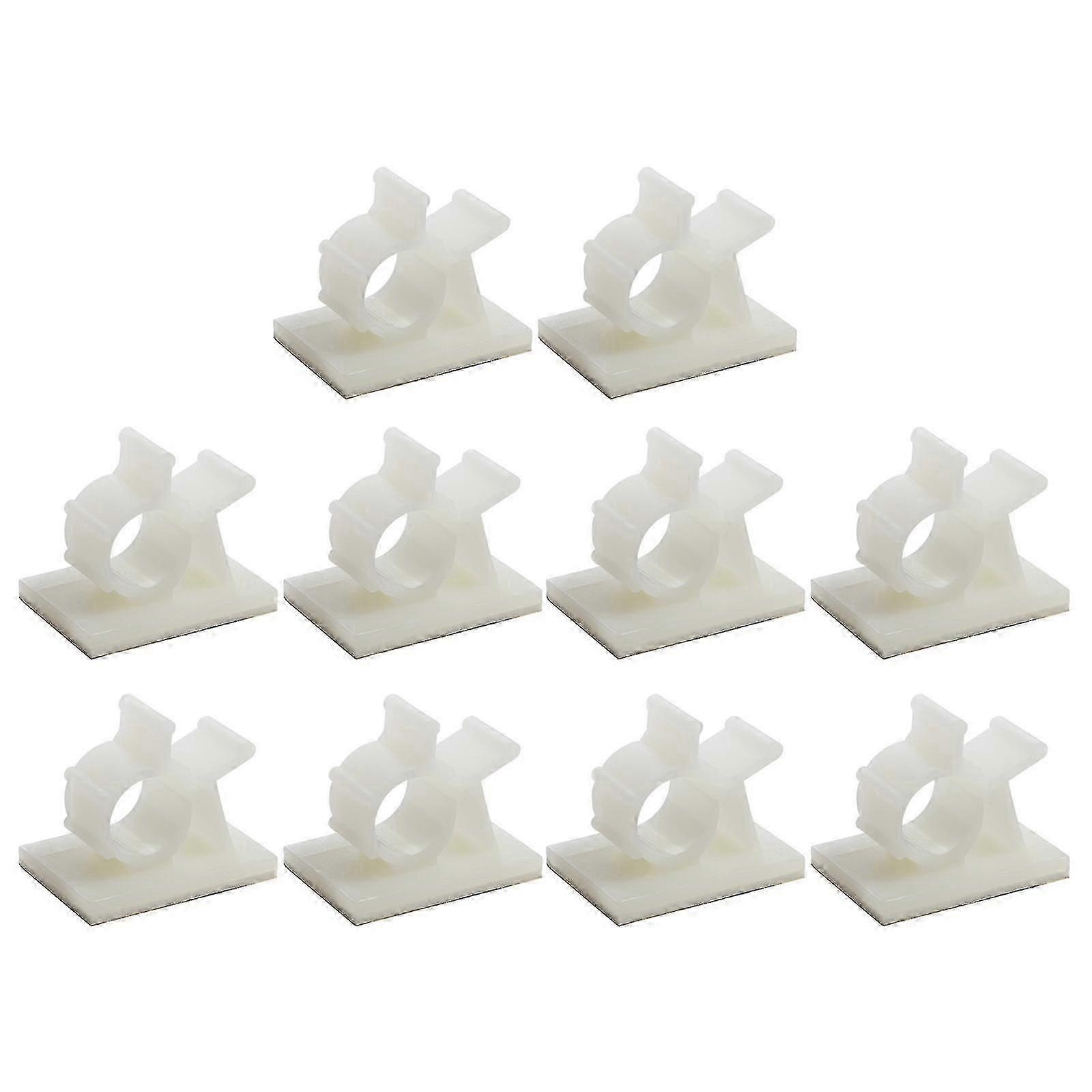 10pcs Convenient Cable Clips Self-adhesive Cable Wire Clips Power Cord Holder