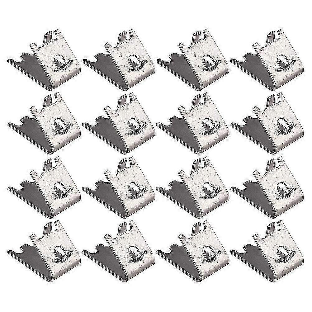 16pcs Stainless Steel Fridge Shelf Support Clips Clamp Tool Supply