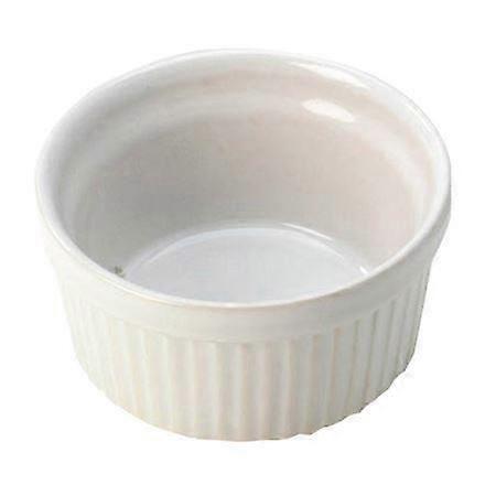 White Ceramic Ramekin, 9.5cm - Kitchen Serving Dish - Bowls Oven Tableware Classic