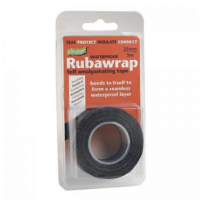 Ultratape Rubawrap Waterproof Self-Amalgamating Tape 25mm x 5m Black