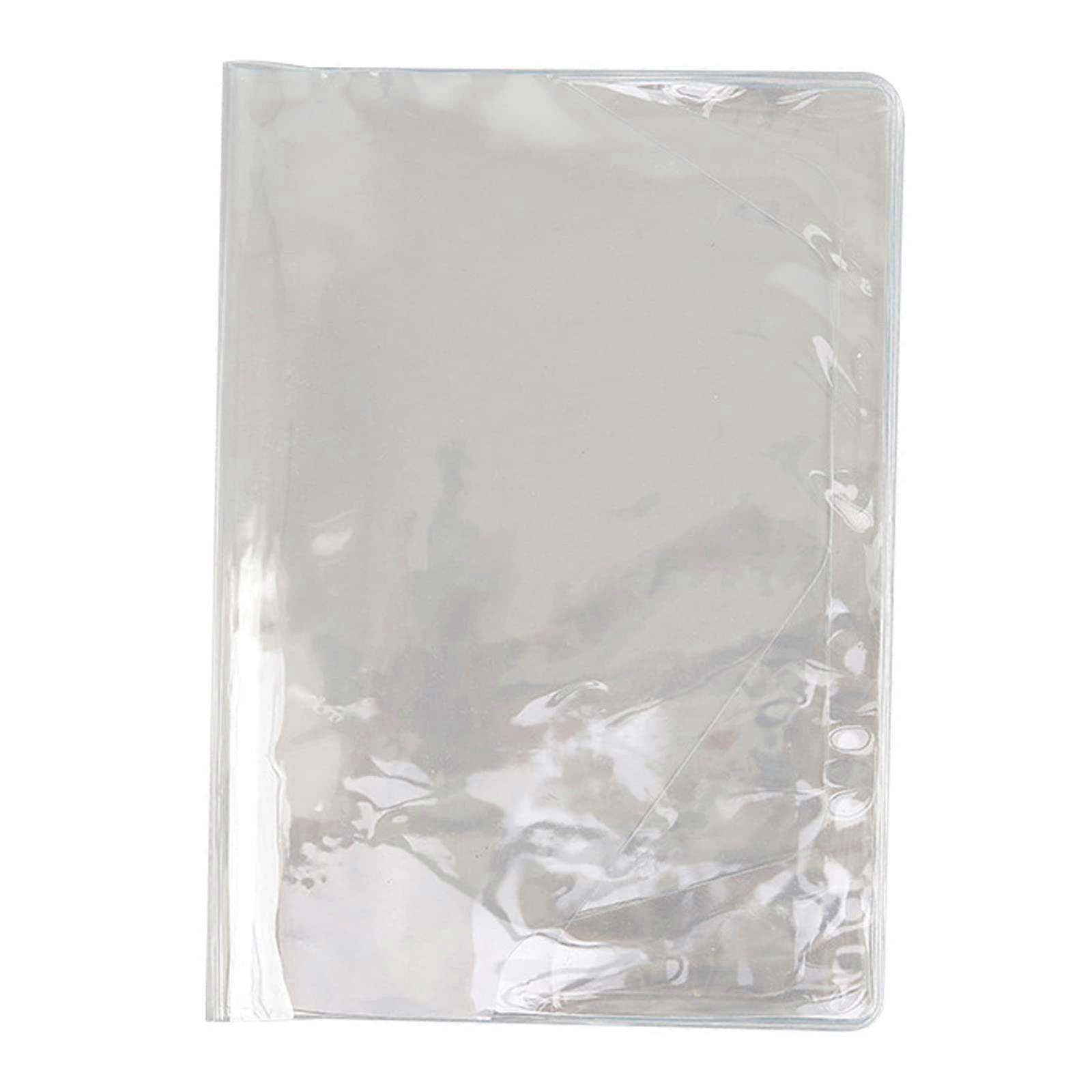 Clear PVC Book Cover for Bookbinding Notebook, Waterproof A5 Size, Fits Most Planners and Journals