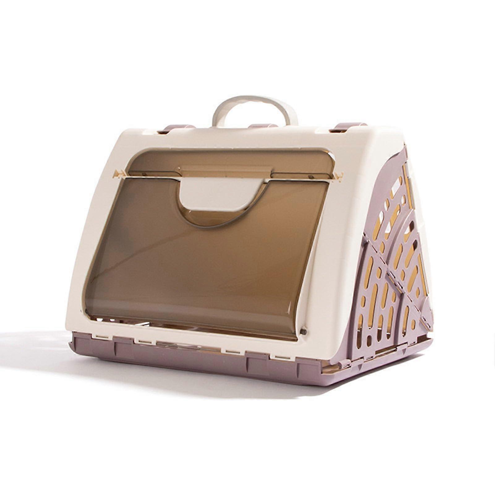 Foldable Cat Bag Cat Transport Box Plastic Cat Box 42 x 36.5 x 35.5 cm