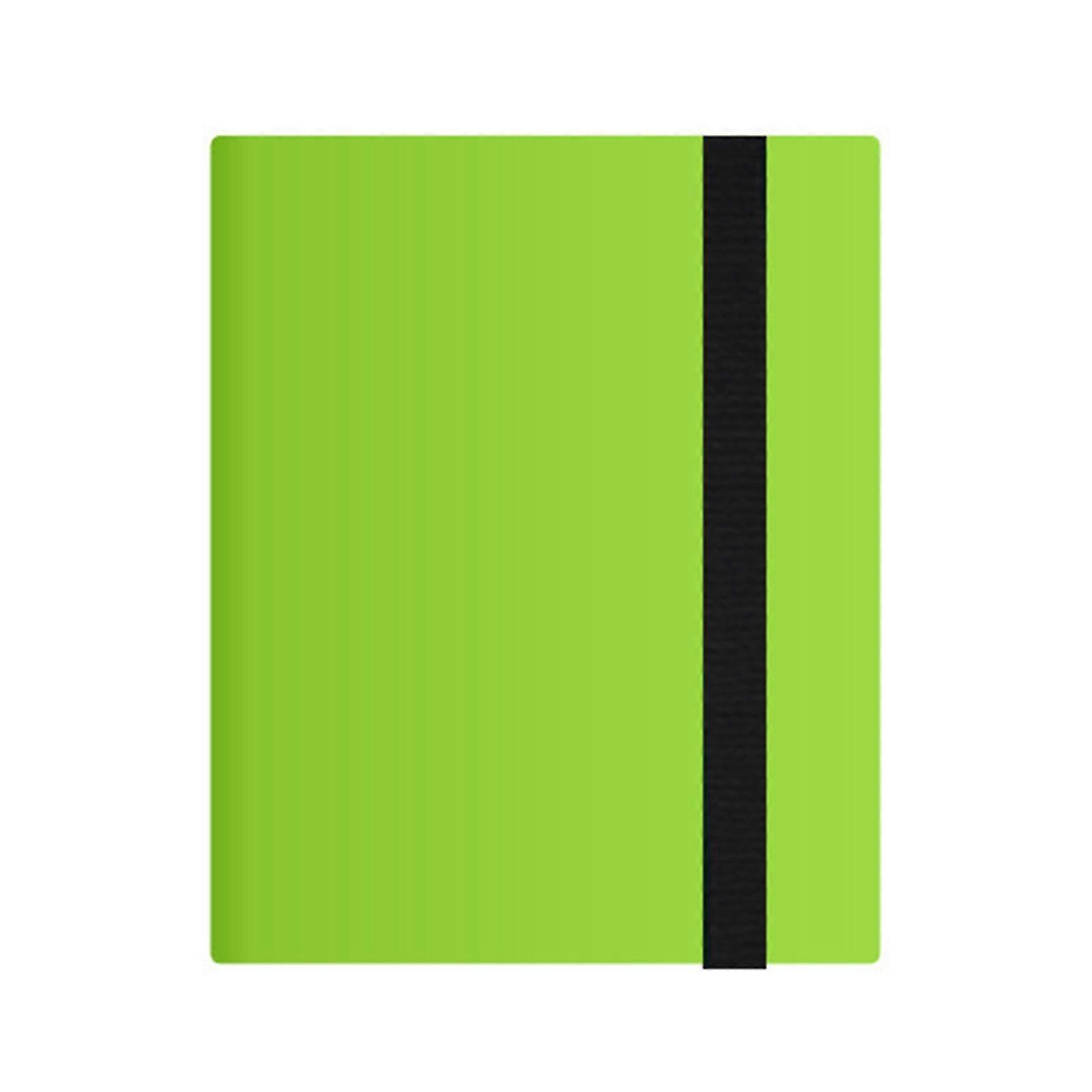 Large Capacity 20 Pages 9 Pocket Card Storage Album with Colored Cover for Game Card Collection in Green