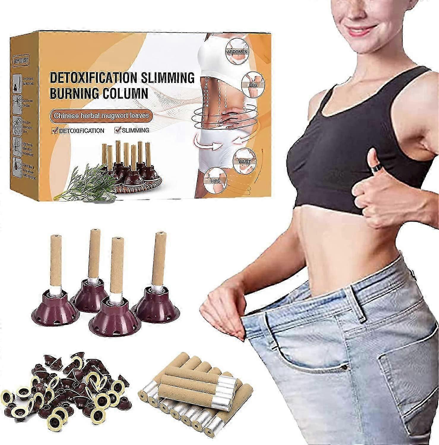Moxibustion Gathering Energy & Detoxification Slimming Burning Column,moxa Stick Acupuncture,portable Herbal Moxibustion Tw