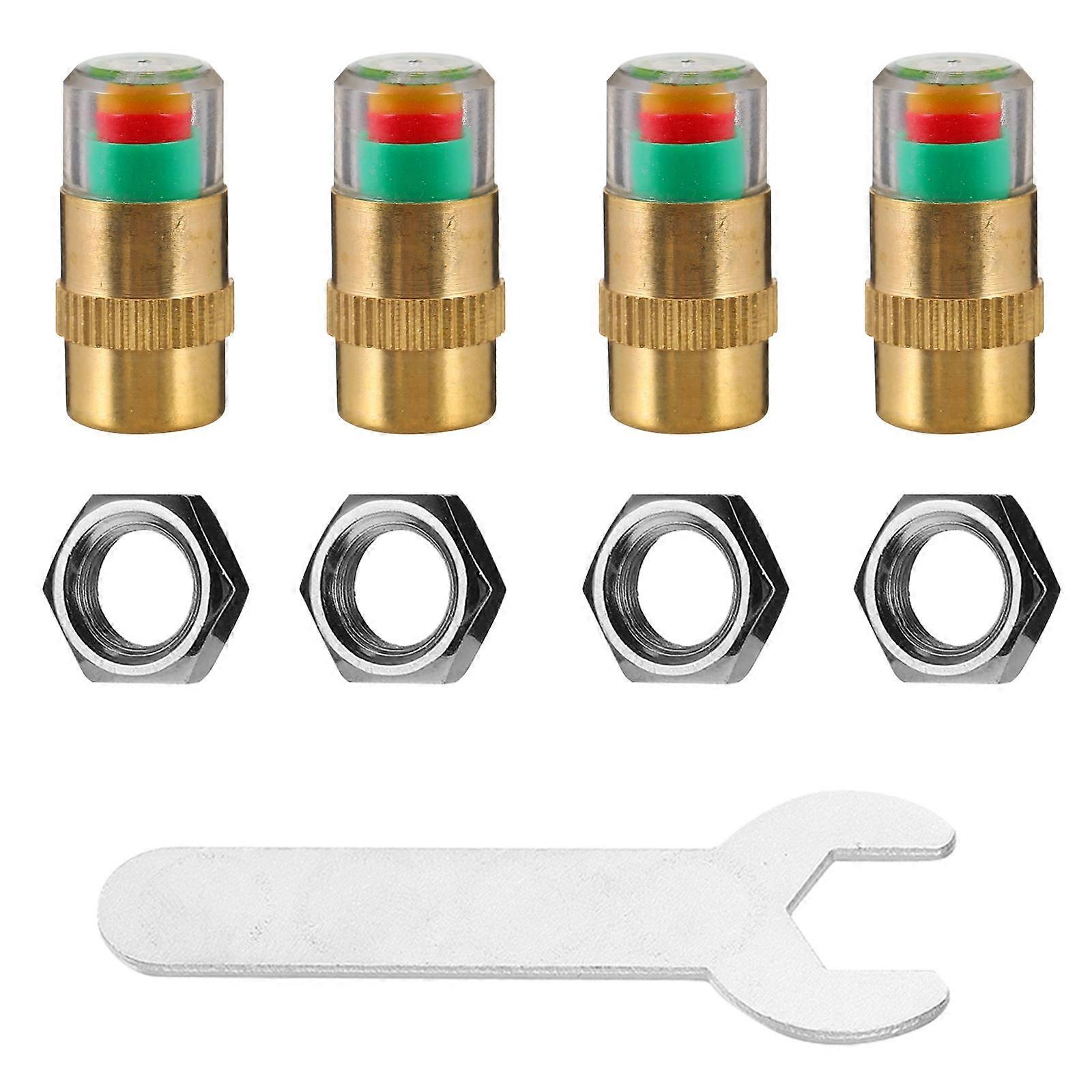 Car Tire Pressure Caps Set Durable Valve Covers for Easy Installation, Improved Fuel Efficiency and Safety, Universal Fit for Cars & Motorcycles