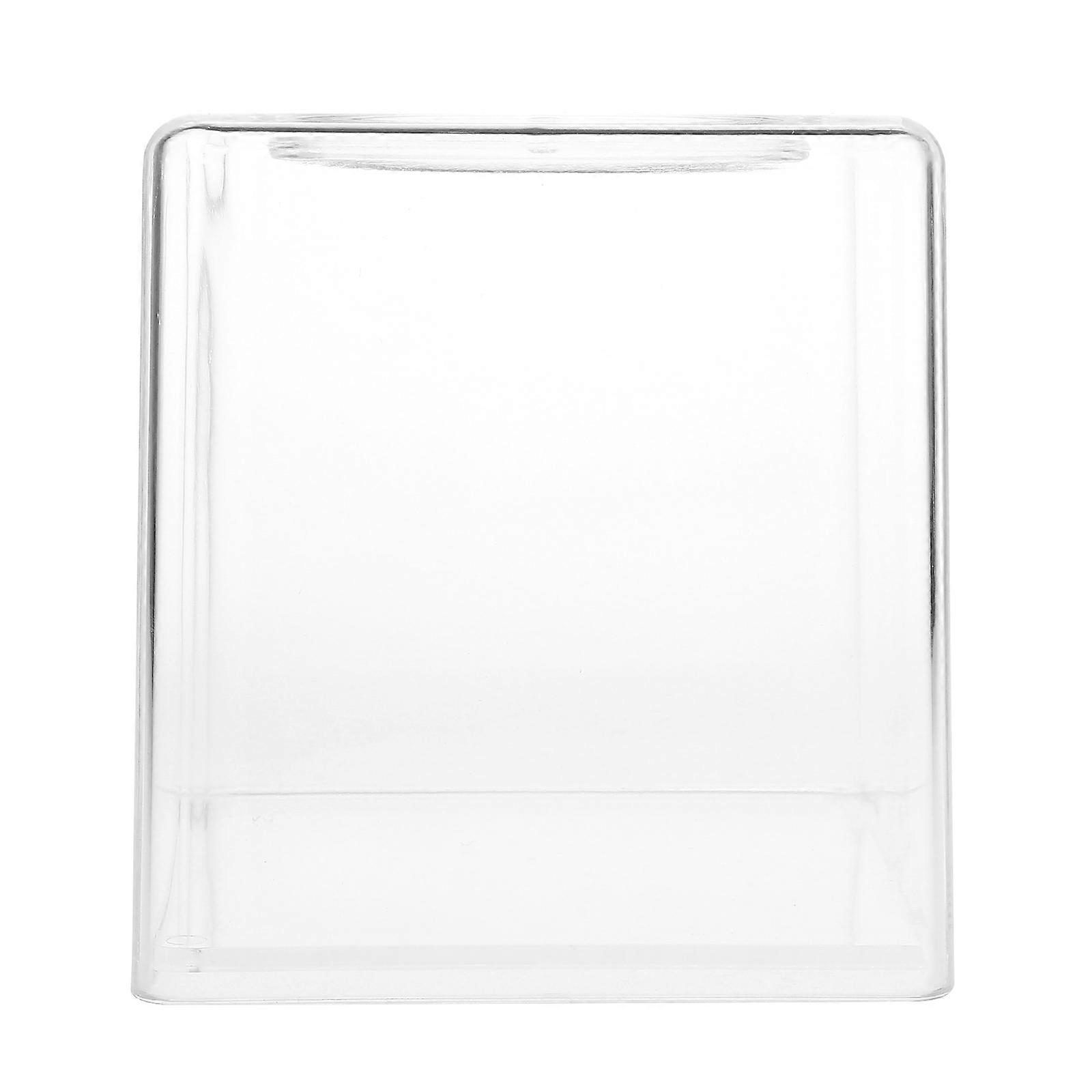Tissue Dispenser Box Modern Acrylic Napkin Container for Office Use 13.8X13X13CM Paper Towel Storage 1Pack