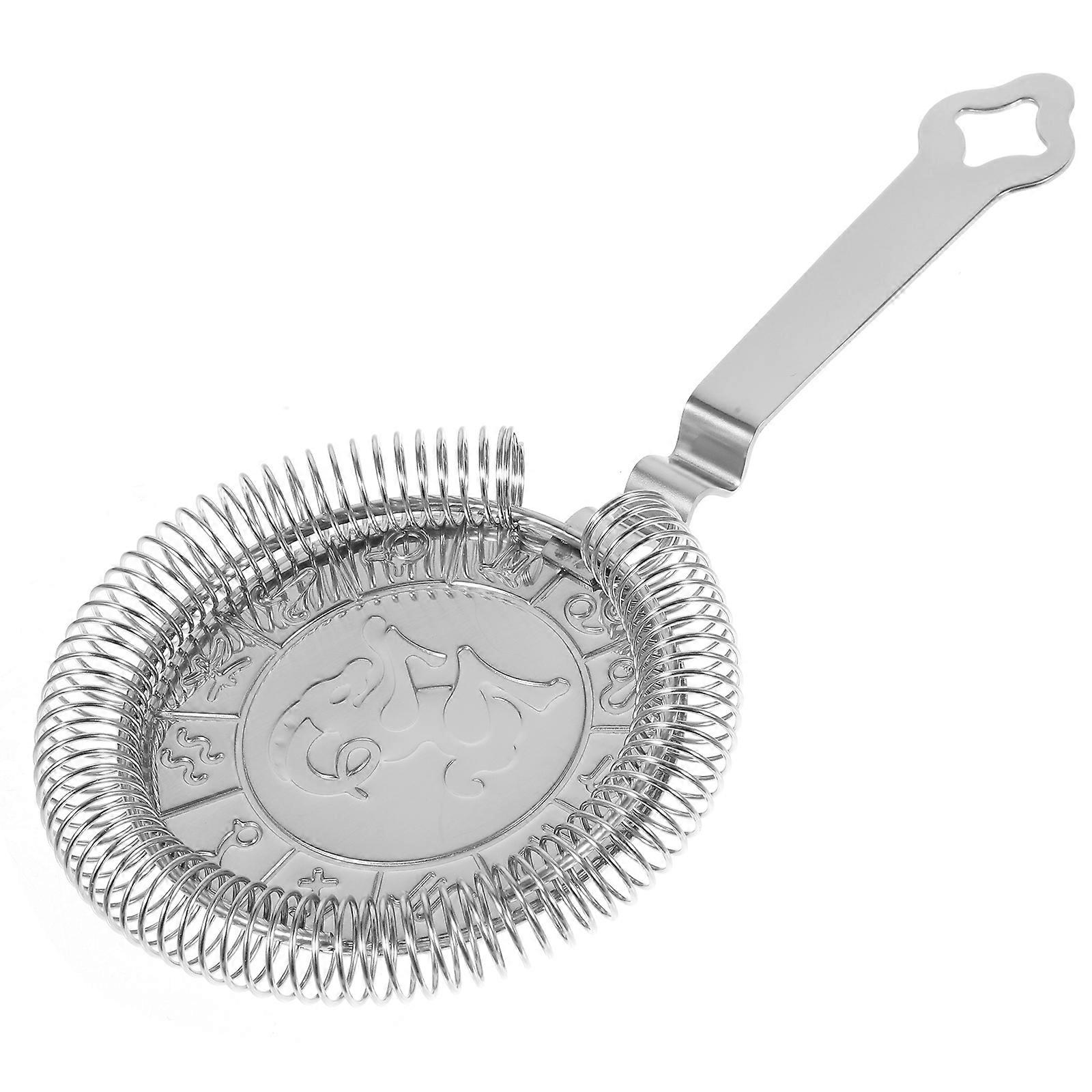 Stainless Steel Cocktail Strainer Heavy Duty Ice Filter Bartending Tool Comfortable to Clean Mixing Drinks Essential